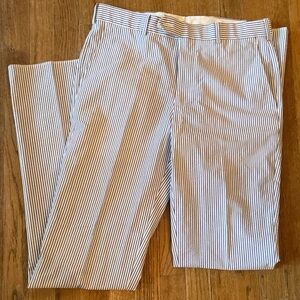 Brooks Brothers Blue and White Striped Dress Pants